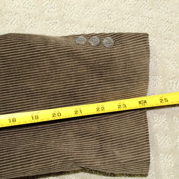 VTG HUNT VALLEY Gentlemens Clothing Sz 48R Brown Corduroy 2 Button Blazer Jacket - Picture 4 of 6
